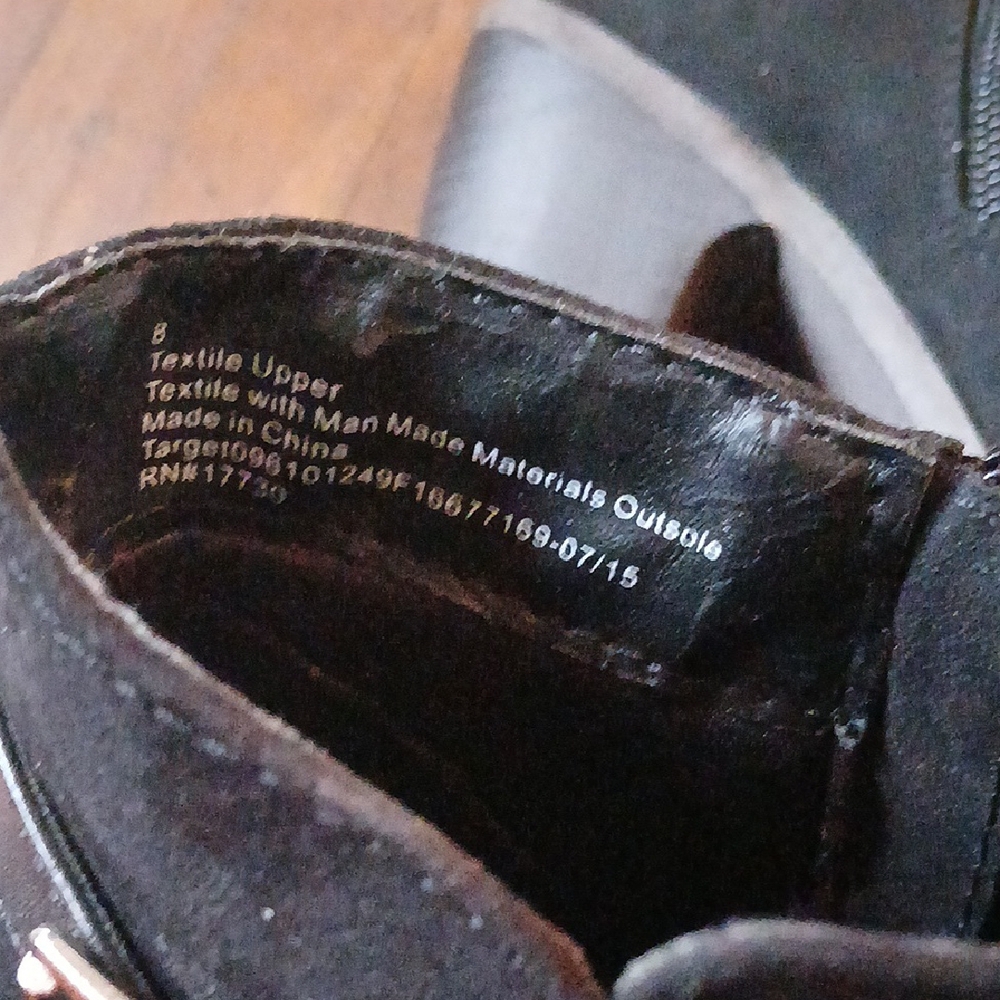 Mossimo Supply Co Black Heeled Boots with Buckle Straps - Picture 8 of 8